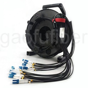 Tùy chỉnh chiều dài 500ft LC ST 4 6 8 12 sợi bọc thép chiến thuật sợi quang vá cáp với Cáp Reel trường hợp chuyến bay cho tổ chức sự kiện AV - Product Image 6