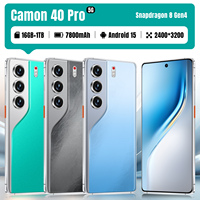 Teléfono Camon 40 Pro 5G 2026, Deca Core, 16GB+1TB, Android 15, Pantalla OLED 90Hz, Batería de 7000mAh, MTK Dimensity, Doble SIM, Cámara de 108MP