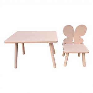 Ensemble table et chaises en bois moderne pour enfants, pour l'école et l'extérieur, design écologique - Product Image 1