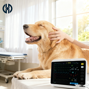 Moniteur patient vétérinaire multiparamètres avec fonctions ECG, HR, PR, TEMP, RESP, SPO2, NIBP pour clinique vétérinaire, hôpital, soins aux animaux - Product Image 2