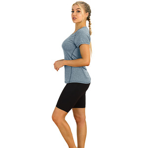 2022 cómoda Camiseta deportiva de secado rápido <span class=keywords><strong>para</strong></span> <span class=keywords><strong>mujer</strong></span>, camiseta de verano <span class=keywords><strong>para</strong></span> correr, gimnasio, camisetas con estampado de transferencia de calentador personalizado <span class=keywords><strong>para</strong></span> <span class=keywords><strong>mujer</strong></span> - Product Image 5