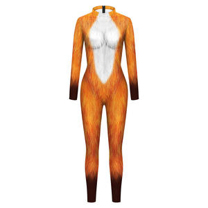 Traje de leopardo Tigre estampado Digital todo en uno para hombres y mujeres traje festivo de parejas de Halloween personaje de eco sagrado - Product Image 6