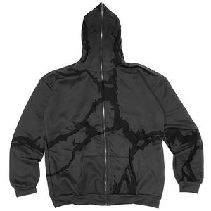 ชุดวอร์มสองชิ้นมีฮู้ดสำหรับผู้ชายชุดออกกำลังกายกางเกงวิ่งสีพื้นพิมพ์โลโก้ได้ตามต้องการ - Product Image 2