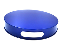 Assiette en plastique PP personnalisée, style américain, avec surface antidérapante, décoration sous glaçure, couleur or jaune vert, pour la maison, en stock