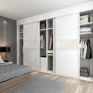 <span class=keywords><strong>Precios</strong></span> de Fábrica, Diseño Moderno con Acabado de Madera, Armario Minimalista de 3 Puertas Corredizas para Dormitorio, Muebles Sencillos para el Hogar de Estilo Indio - Product Image 2