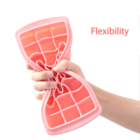 Bac à glaçons en silicone avec couvercle, moule à glaçons flexible pour faire de la glace à la maison, machine à glaçons réutilisable pour congélateur