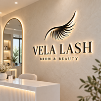 Enseigne de salon de beauté personnalisée, enseigne rétroéclairée par LED, enseigne murale extérieure personnalisée, logo d'entreprise 3D, enseigne en métal acrylique LED pour la décoration de boutique