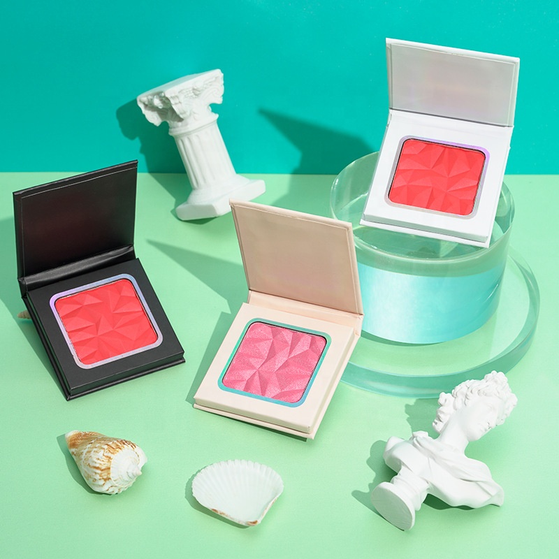 Индивидуальная черная Розовая белая картонная Палетка румян для макияжа без жестокости