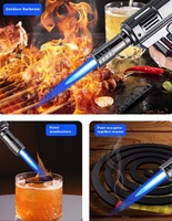 Firepower Torche Pistolet Briquet Rechargeable Butane BBQ Briquet Soudage Gonflable Vent Preuve Turbo Briquet Avec Serrure De Sécurité