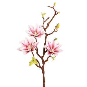 Fleur de magnolia artificielle en EVA, style chinois, effet dégradé, toucher réaliste, parfumée, pour décoration intérieure - Product Image 5