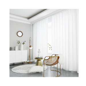Rideau de fenêtre moderne en gaze unie XinLan pour salon et chambre à coucher (vente en gros) - Product Image 5