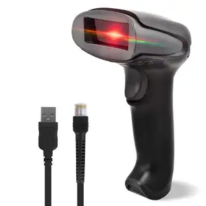 NETUM RADALL F5 Escáner de código de barras USB 2,0 con cable de mano 1D Lector de código de barras láser Escáner para POS Pago móvil