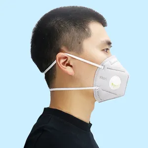 Masker Wajah Dapat Digunakan Kembali Multi-lapisan Pabrik Cina Kualitas Tinggi dengan Karbon Aktif dan Katup Pernapasan Kepala Lingkaran Kn95 Respirator