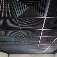 Panneaux de plafond en métal expansé en aluminium à motif diamant personnalisé, design flottant pour la décoration d'événements, les expositions, les scènes et les fêtes