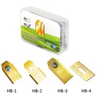Lames de tondeuse à bobine pour Automower - SS/Acier au carbone, revêtement en étain et noir, 3 lames pivotantes