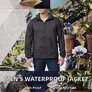 Wholesale Men's Casual Autumn Windbreaker Jacket with Stand Collar Zipper Closure Waterproof Eco-Friendly Quick Dry OEM Service - Product Image 2