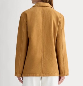 Blazer jaune <span class=keywords><strong>moutarde</strong></span> pour <span class=keywords><strong>femme</strong></span>, à double boutonnage, ample et léger, pour un look décontracté ou professionnel - Product Image 5