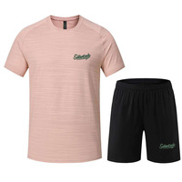 Ensemble de sport d'été Sablendunk pour homme : T-shirts à manches courtes et shorts réfléchissants, doux pour la peau, 2 pièces, pour l'entraînement et la gym