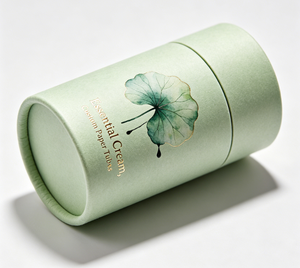 Custom Paper Tube Cosmetic Packaging with Gold <b>Foil</b> Four-Color Printing Eco-Friendly Tube for Essential Cream and Beauty Product - Product Image 4