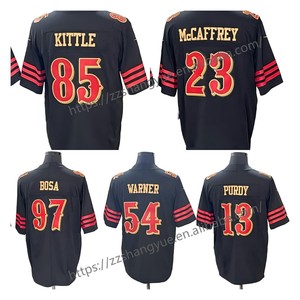 2025 Bán Buôn San Francisco Thành Phố Người Đàn Ông Của 85 Kittle 19 Samuel 23 Mccffrey 13 Purdy 54 Warner Bóng Đá Mỹ Jersey Thêu - Product Image 1