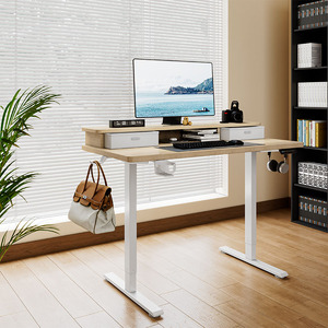 Escritorio de Oficina Modular de Madera Resistente a Arañazos con un Motor, Escritorio Telescópico de Metal, Escritorio Ergonómico Eléctrico de Altura Ajustable - Product Image 2