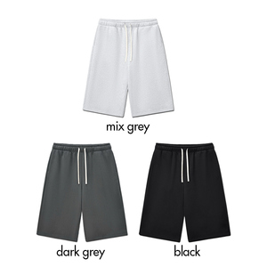 <span class=keywords><strong>Pantaloncini</strong></span> <span class=keywords><strong>bermuda</strong></span> da <span class=keywords><strong>uomo</strong></span> con Logo personalizzato 350gsm in tinta unita in pile a gamba larga in cotone poliestere Casual alla lunghezza del polpaccio con coulisse - Product Image 3