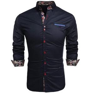 <span class=keywords><strong>Camisas</strong></span> informales con <span class=keywords><strong>cuello</strong></span> alto y botones para hombre, <span class=keywords><strong>camisas</strong></span> <span class=keywords><strong>de</strong></span> estilo <span class=keywords><strong>italiano</strong></span>, ajustadas al cuerpo, nuevo diseño - Product Image 3