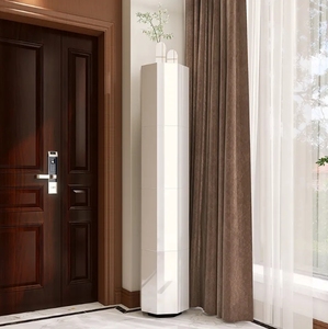 Armoire à chaussures rotative simple moderne de petite taille blanc pur multicouche grande capacité salon casier armoire de rangement - Product Image 1