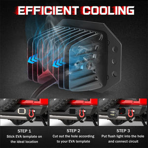 Feux de conduite LED 60W à faisceau combiné spot et flood de 4,8 pouces pour remorque, tracteur, camionnette, SUV, Side-by-Side - Product Image 5