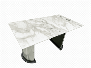 Table à manger de luxe en quartzite naturel Picasso, table à manger rectangulaire moderne en marbre bleu sodalite pour villa, maison, hôtel - Product Image 1