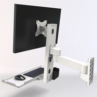 Support mural pour moniteur industriel Meisonic T8-MA01KB avec plateau pour clavier, 32 pouces, en alliage d'aluminium, capacité de charge de 20 kg, neuf en stock