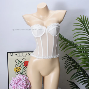 Bustier sexy en dentelle avec gel sculptant, dos nu, transparent, pour femme, style mode - Product Image 3