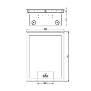 Sistema Modular de Cajas de Suelo de Acero Inoxidable con Módulos Intercambiables de Alimentación y Datos para Pisos Elevados - Product Image 6