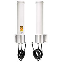 Antenne tubulaire omnidirectionnelle LTE à gain élevé pour l'amélioration du signal large bande 360° °   Antenne externe extérieure à couverture complète