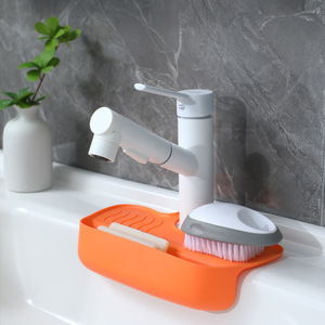 Tapis anti-éclaboussures pour robinet, égouttoir antidérapant pour évier, organisateur de comptoir, support de rangement mural pour torchons et éponges de cuisine - Product Image 3