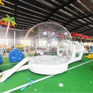KLQ PVC Maison Bulle Gonflable Écologique Plateforme de Saut Ballons Transparents Dôme Transparent de 3m de Diamètre Tente Matelas Gonflable <span class=keywords><strong>3</strong></span> Personnes - Product Image 2