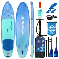 Planche de paddle gonflable Skatinger Wave Blue 11'6"x35"x6" large, monocouche tissée