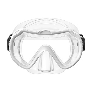 Diving Mask Full Face One Window Polycarbonate Lens Snorkeling Universal Use Blue Black - Product Image 2