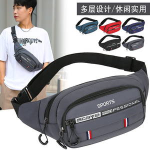 Sports Waist Bag Large Capacity Waterproof Outdoor Running Phone Holder Men's Fanny Pack Dark Gray - Product Image 5