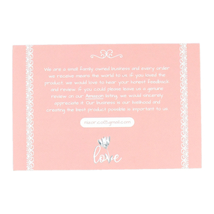 Cartes de remerciement personnalisées en papier kraft rose avec votre logo, conçues pour la marque d'entreprise et les cadeaux de remerciement aux clients - Product Image 2
