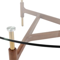 Ensemble de tables basses rondes en bois massif, style moderne, luxueux, simple et créatif, pour salon, table centrale, table d'appoint