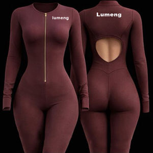 Mono Deportivo Personalizado para <span class=keywords><strong>Mujer</strong></span>, Color Sólido, Ajustado, para Yoga, Gimnasio, Fitness, Levanta Glúteos, para Entrenamiento - Product Image 1