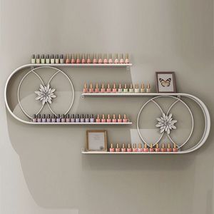 Présentoir mural en U pour salon de manucure, pour le rangement des vernis à ongles et des fournitures de colle (Résine professionnelle) - Product Image 5
