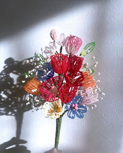 Bouquet romantique de lys perlés à la française et de <span class=keywords><strong>gypsophile</strong></span>, lys calla artificiels pour mariage en extérieur - Product Image 4