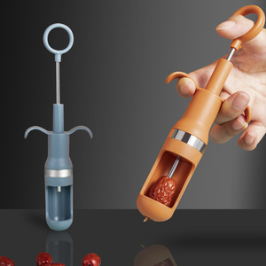 Nuevo Descorazonador de Cerezas y Frutas, Herramienta de Cocina Tipo Jeringa de Presión para Deshuesar Rápido, Herramienta de Plástico para Deshuesar y Dessemplazar Semillas - Product Image 2