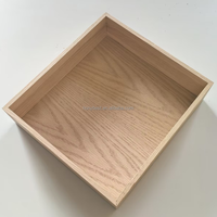 Boîte d'organisation de tiroir empilable en chêne antique Boîtes de service carrées Plateaux d'artisanat en bois pour peinture, panneaux de bricolage, encadrement, boîte d'ombre