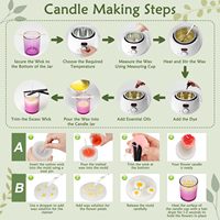 Kit de fabrication de bougies pour débutants adultes avec plaque chauffante blanche, fournitures complètes de cire de soja pour le bricolage, ensemble cadeau pour la décoration intérieure et l'artisanat