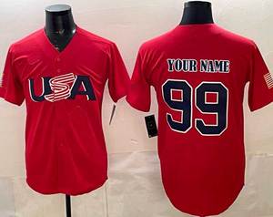 Maillot de baseball pour hommes, compétition mondiale, brodé, respirant, uniforme de baseball personnalisé, t-shirt d'équipe - Product Image 4