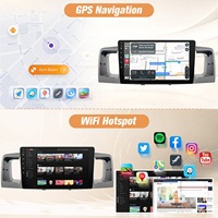 Radio para Auto Android de Fábrica al por Mayor, Reproductor con Pantalla Táctil IPS de 9 Pulgadas, Sistema Multimedia para Toyota Corolla 2003-2008