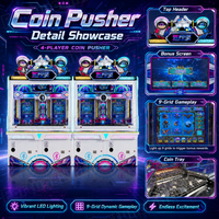 Machine de jeu d'arcade personnalisée OEM/ODM en métal pour parcs d'attractions, construite comme un coin pusher, avec une qualité stable et un système de distribution de jetons